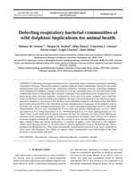 Detecting respiratory bacterial communities of wild dolphins: Implications for animal health