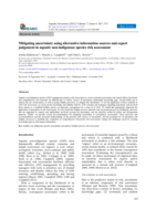 Mitigating uncertainty using alternative information sources and expert judgement in aquatic non-indigenous species risk assessment