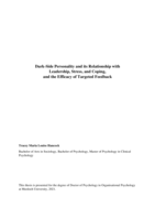 Dark-side personality and its relationship with leadership, stress, and coping, and the efficacy of targeted feedback