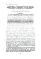 Comparison of water velocity profiles through morphologically dissimilar seagrasses measured with a simple and inexpensive current meter