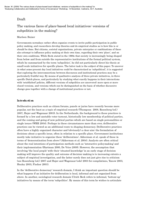 The various faces of place-based local initiatives: versions of subpolitics in the making?