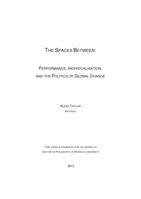 The Spaces Between: Performance, Individualisation, and the Politics of Global Change