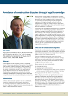 Avoidance of construction disputes through legal knowledge