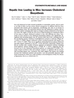 Hepatic iron loading in mice increases cholesterol biosynthesis