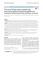 The use of whole exome sequencing and murine patient derived xenografts as a method of chemosensitivity testing in sarcoma