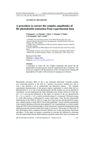 A procedure to extract the complex amplitudes of He photodouble ionization from experimental data