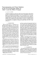 Thermodynamics and phase relations of the Fe-O-S-Si2(sat) system at 1200 °C and the effect of copper
