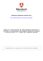 Seagrass restoration in Australia