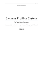 Siemens Profibus System: For teaching purposes