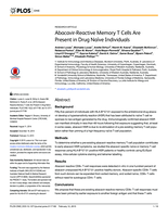 Abacavir-Reactive memory T Cells are present in drug naïve individuals