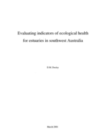 Evaluating indicators of ecological health for estuaries in southwest Australia
