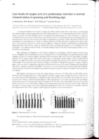 Low levels of copper and zinc proteinates maintain a normal mineral status in growing and finishing pigs