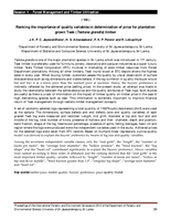 Ranking the importance of quality variables in determination of price for plantation grown Teak (Tectona grandis) timber