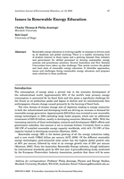 Issues in renewable energy education