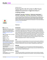 Exploring the role of nurses in after-hours telephone services in regional areas; A scoping review