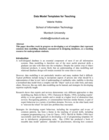 Data model templates for teaching