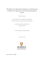 The effects of a detonation explosion on the recovery of DNA from fragments of an improvised explosive device