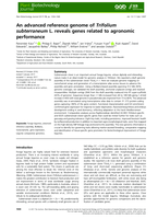 An advanced reference genome of Trifolium subterraneum L. reveals genes related to agronomic performance