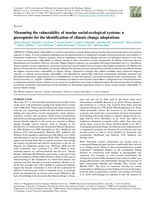 Measuring the vulnerability of marine social-ecological systems: A prerequisite for the identification of climate change adaptations