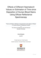 Effects of Different Haematocrit Values on Estimation of Time since Deposition of Human Blood Stains Using Diffuse Reflectance Spectroscopy