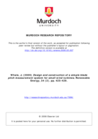 Design and construction of a simple blade pitch measurement system for small wind turbines