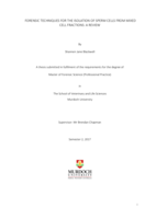 Forensic techniques for the isolation of sperm cells from mixed cell fractions: A review