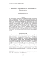 Concepts of temporality in the theory of transference