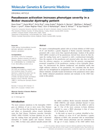 Pseudoexon activation increases phenotype severity in a Becker muscular dystrophy patient