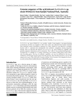 Genome sequence of the acid-tolerant Burkholderia sp. strain WSM2232 from Karijini National Park, Australia