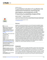 A quantitative evaluation of a qualitative risk assessment framework: Examining the assumptions and predictions of the Productivity Susceptibility Analysis (PSA)
