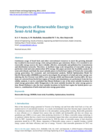 Prospects of renewable energy in semi-arid region