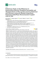Preliminary study on the differences in hydrocarbons between phosphine-susceptible and -resistant strains of Rhyzopertha dominica (Fabricius) and Tribolium castaneum (Herbst) using direct immersion solid-phase microextraction coupled with GC-MS