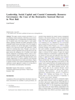 Leadership, social capital and coastal community resource governance: the case of the destructive seaweed harvest in West Bali