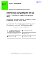 Changes in children’s physical fitness, BMI and health-related quality of life after the first 2020 COVID-19 lockdown in England: A longitudinal study