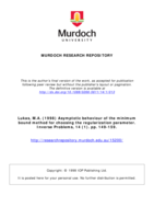 Asymptotic behaviour of the minimum bound method for choosing the regularization parameter