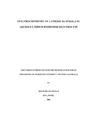 Electrochemistry of cathode materials in aqueous lithium hydroxide electrolyte