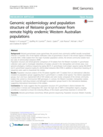 Genomic epidemiology and population structure of Neisseria gonorrhoeae from remote highly endemic Western Australian populations