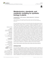 Metabolomics, standards, and metabolic modeling for synthetic biology in plants