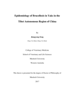 Epidemiology of Brucellosis in Yaks in the Tibet autonomous region of China