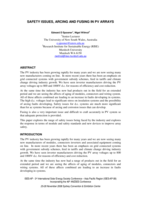 Safety issues, arcing and fusing in PV arrays