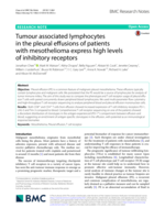 Tumour associated lymphocytes in the pleural effusions of patients with mesothelioma express high levels of inhibitory receptors