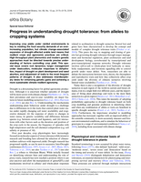 Progress in understanding drought tolerance: from alleles to cropping systems