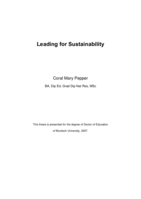 Leading for sustainability