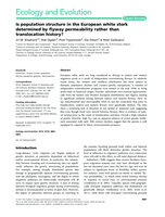 Is population structure in the European white stork determined by flyway permeability rather than translocation history?