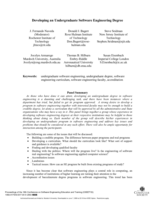Developing an undergraduate software engineering degree
