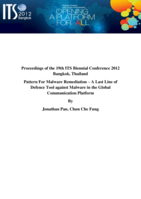 Pattern for malware remediation – A last line of defence tool against Malware in the global communication platform