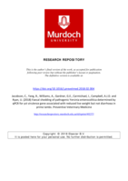 Faecal shedding of pathogenic Yersinia enterocolitica determined by qPCR for yst virulence gene associated with reduced live weight but not diarrhoea in prime lambs