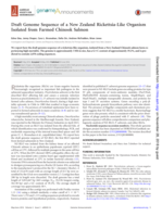 Draft genome sequence of a New Zealand rickettsia-like organism isolated from farmed Chinook salmon