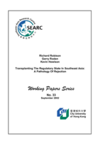 Transplanting the regulatory state in Southeast Asia: A pathology of rejection
