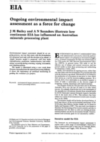 Ongoing environmental impact assessment as a force for change